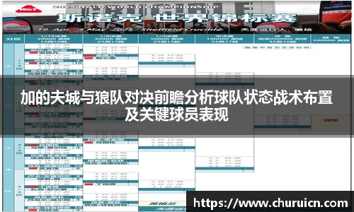 加的夫城与狼队对决前瞻分析球队状态战术布置及关键球员表现